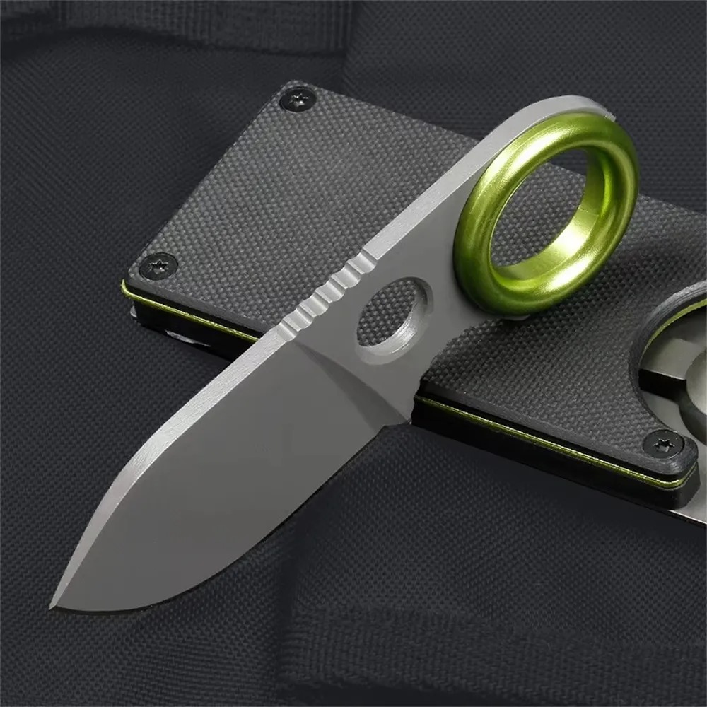 Edc Carry Fixed Blade Knife - ミニリング固定刃ナイフ ステンレス鋼ポケットナイフ 屋外や日常持ち運び用の携帯ツール EDCナイフ