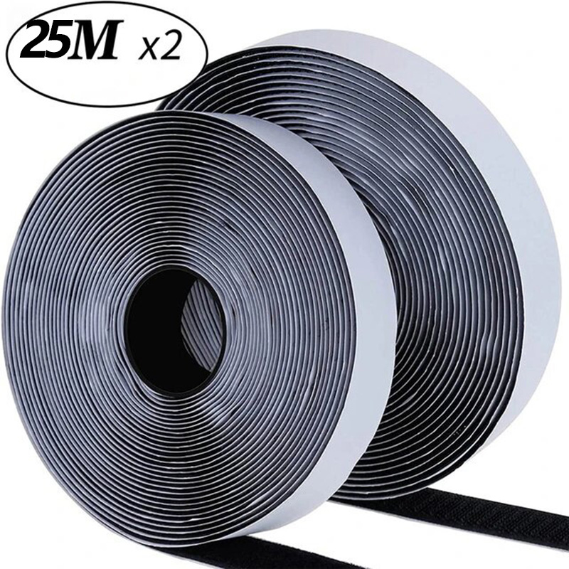 Gear Tie Reusable - 自己粘着フックアンドループテープ 1M 5M 25M ナイロン製 再利用可能