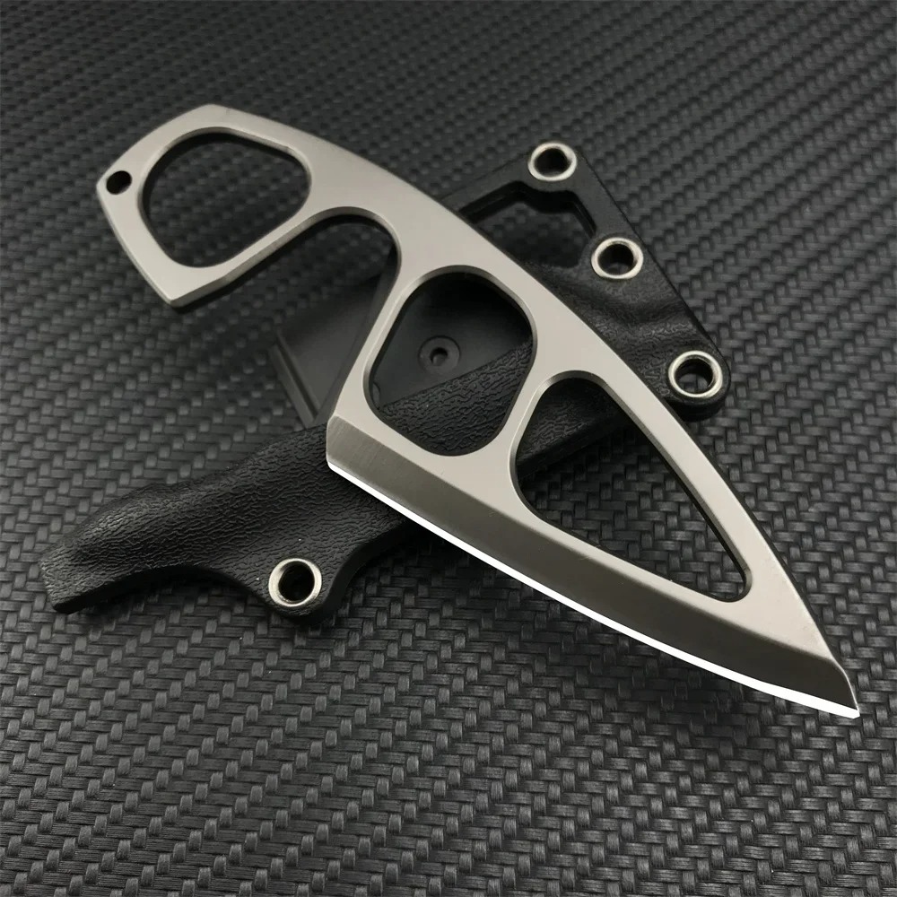 Edc Carry Fixed Blade Knife - 高硬度ネックナイフ 440Cブレード カイデックスシース付き ポータブルEDCツール デイリーキャリー キャンプ