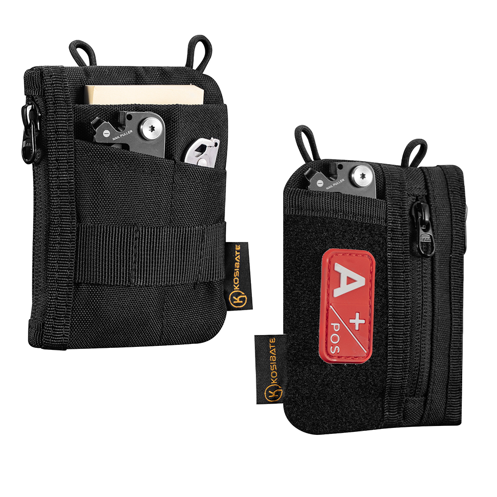 Appendix Carry Edc - EDCオーガナイザーポーチ、DIYパッチエリア付き、日常持ち運び用、マルチツールポケットポーチウォレット、EDCギア、お金、現金、カード用