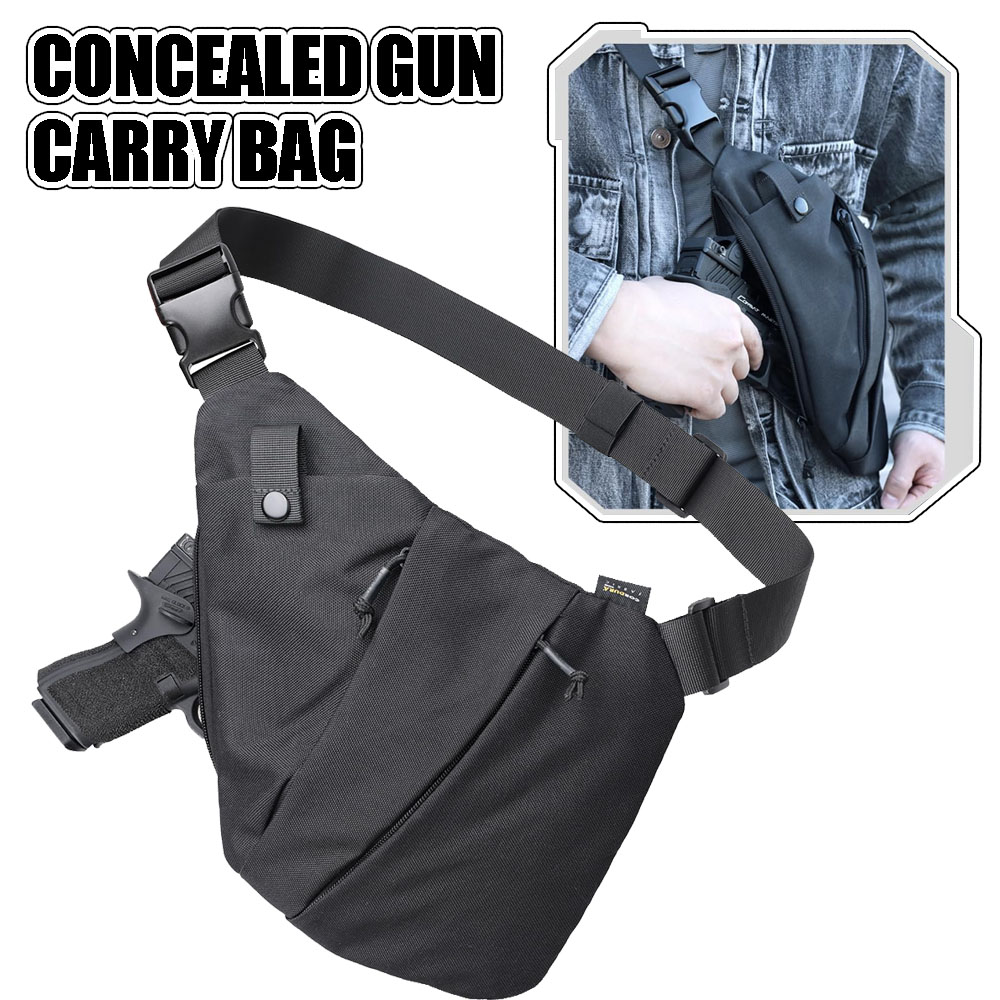Edc Carry Handgun - 隠し戦術ピストルバッグ,メンズクロスボディバッグ,ピストルケース,盗難防止EDCバッグ
