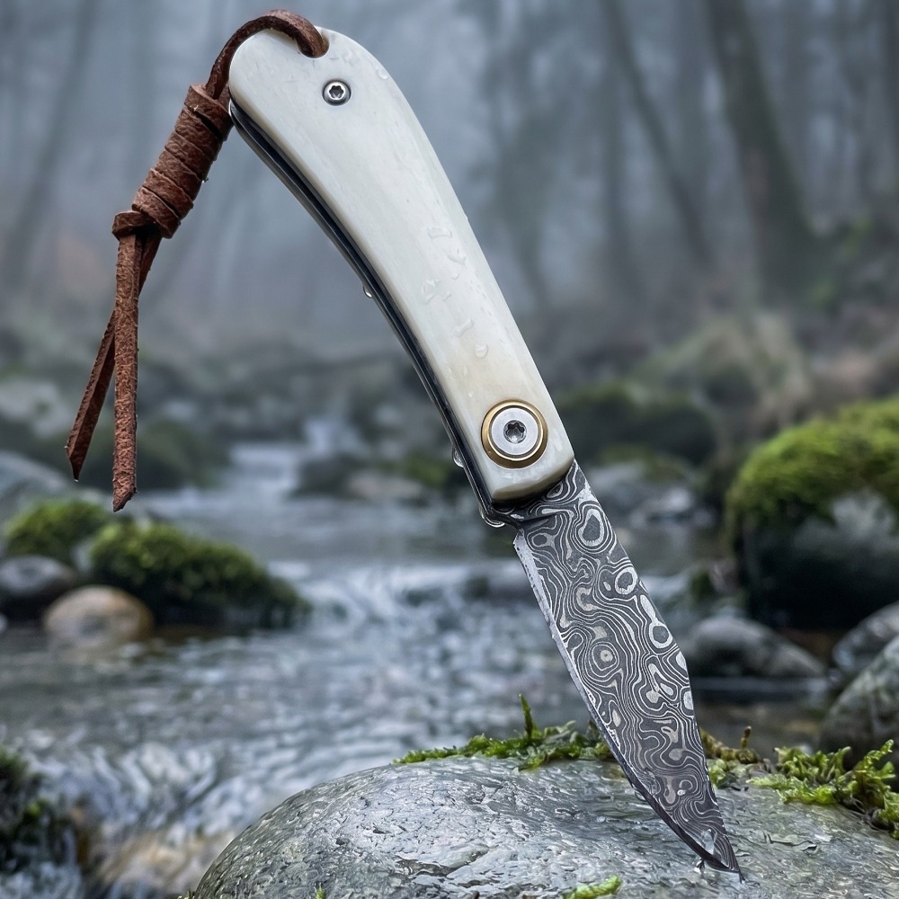 Edc Carry Pocket Knife - アウトドア折りたたみナイフ牛骨ハンドル小型ポケットナイフ日常持ち運びキャンプミニツール耐久性のあるEDCナイフ