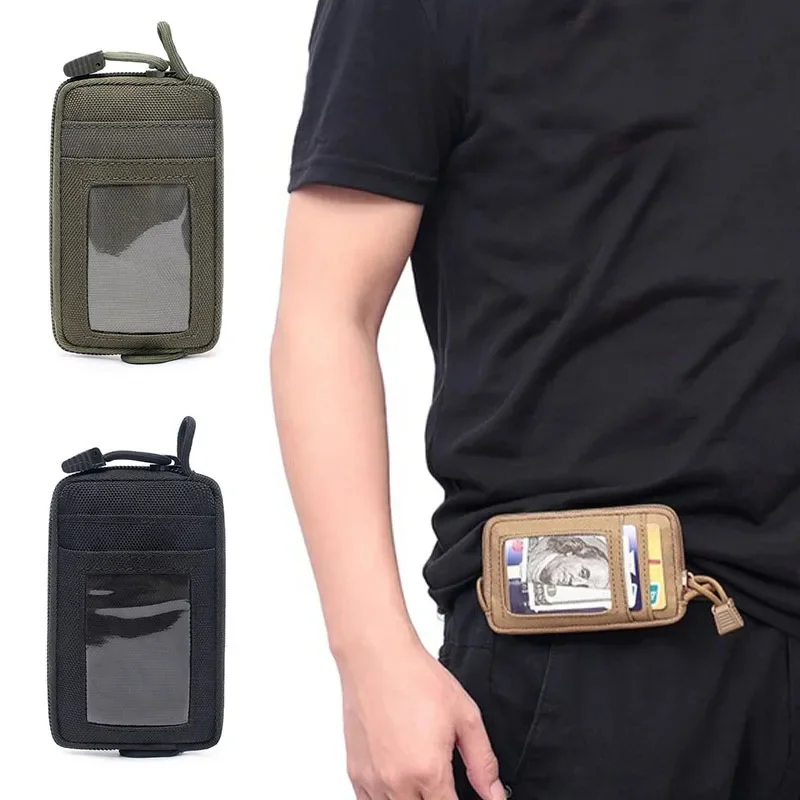 Edc Concealed Carry - 戦術的な EDC ポーチ屋外キー財布財布小銭入れカードスロットパックジッパーキャンプ防水ウエストバッグ