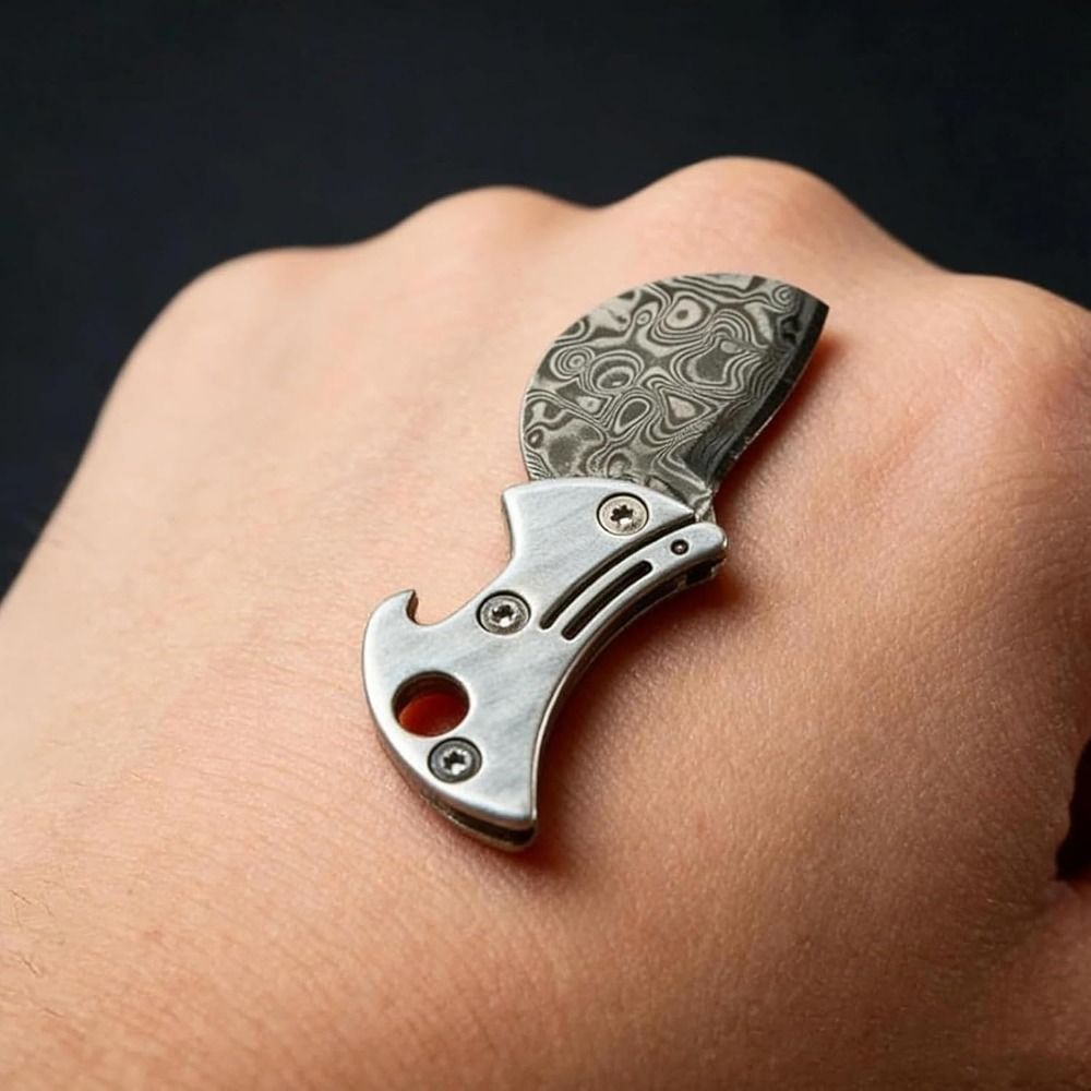 Edc Every Day Carry おもちゃ - ポータブルチタン素材ボトルオープナー実用的なデザインコンパクトEDCカッター風変わりなスタイル缶切り日常持ち運び用