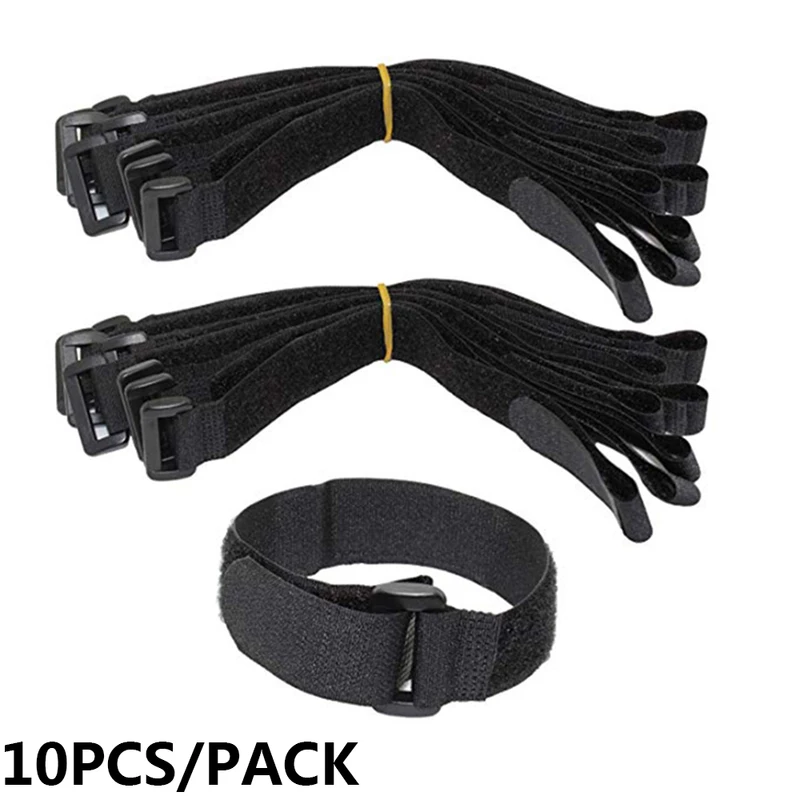 Gear Tie Reusable - フックとループ留めのナイロン製自転車タイ,10個,粘着ストラップ,耐久性,多目的,再利用可能,高品質,2x50cm
