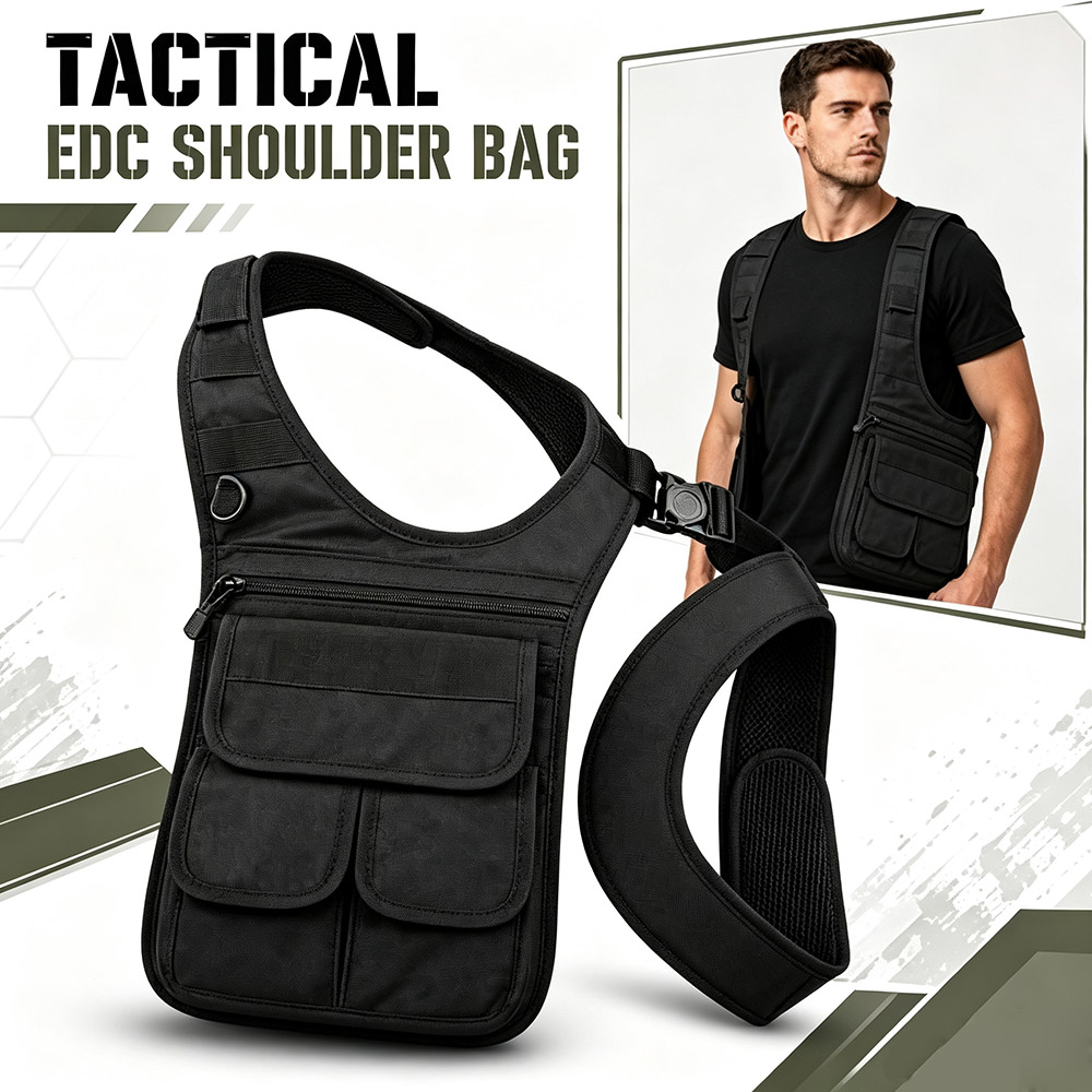 Edc Concealed Carry Bag - 戦術的な隠しアンダーアームツールバッグ MOLLEマルチポケットEDCユーティリティスリングポーチ エアソフト、ハンティング、射撃、アウトドア、日常携帯用