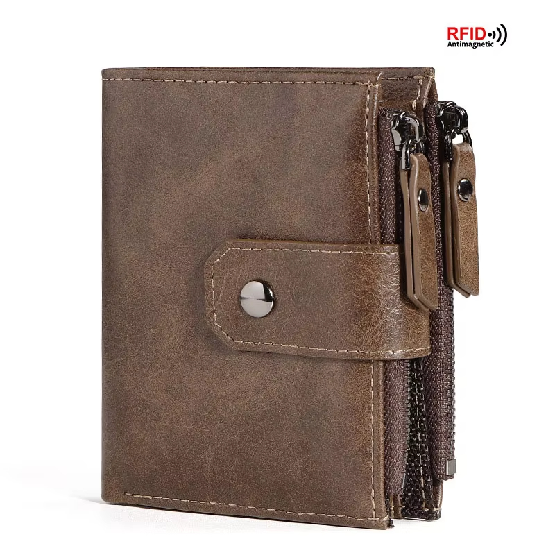 Money Clip Magnetic - 男性用 RFID 抗磁性財布ハンドヘルドマネークリップ多機能高級レザーバッグ