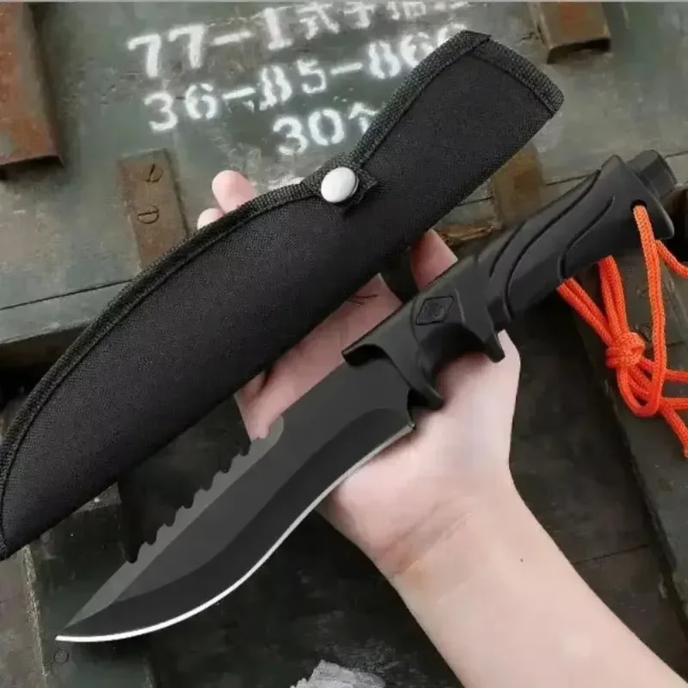 多目的キャンプサバイバルEDCナイフ、固定刃ストレート、高硬 - Edc Carry Fixed Blade Knife のレビューと価格