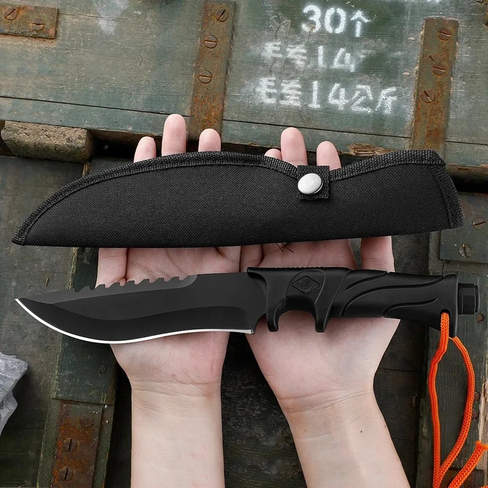 多目的キャンプサバイバルEDCナイフ、固定刃ストレート、高硬 - Edc Carry Fixed Blade Knife のレビューと価格