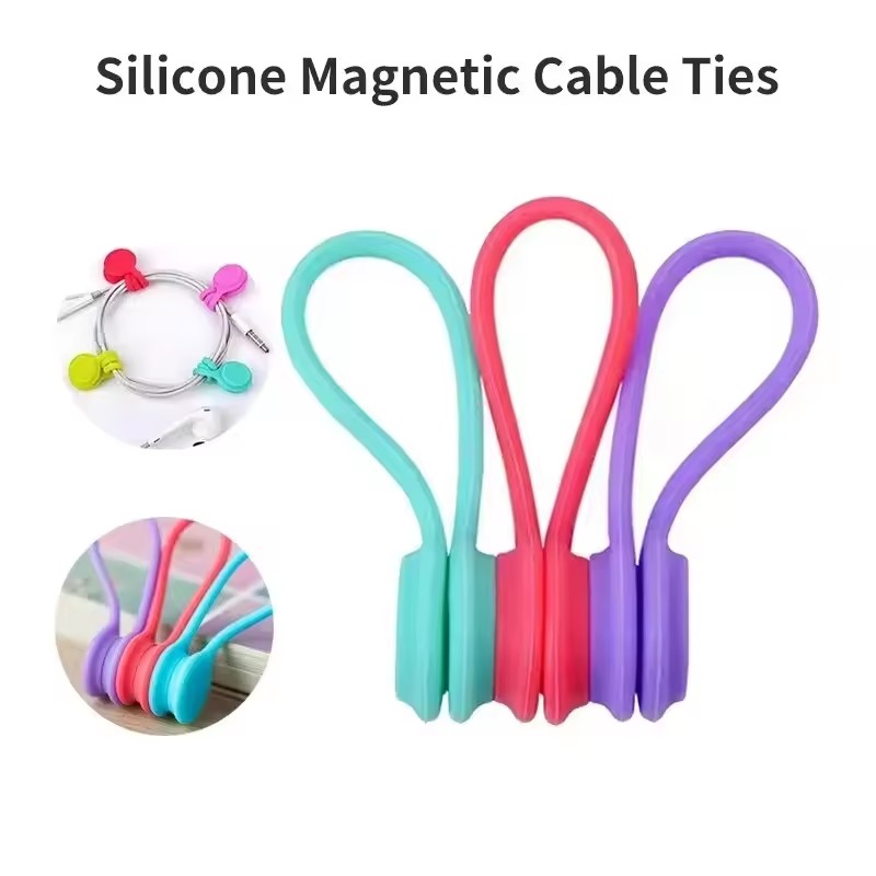 シリコン製マグネットケーブルタイ シリコン製管理タイ マグネ - Gear Tie Reusable のレビューと価格
