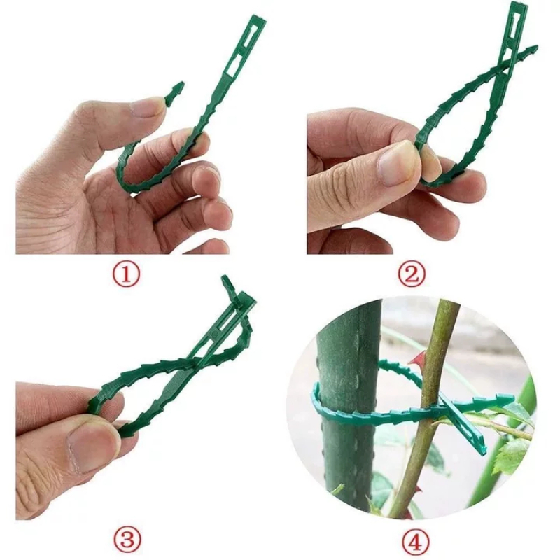 再利用可能なガーデンケーブルタイ、植物、つる性植物、低木用サ - Gear Tie Reusable のレビューと価格