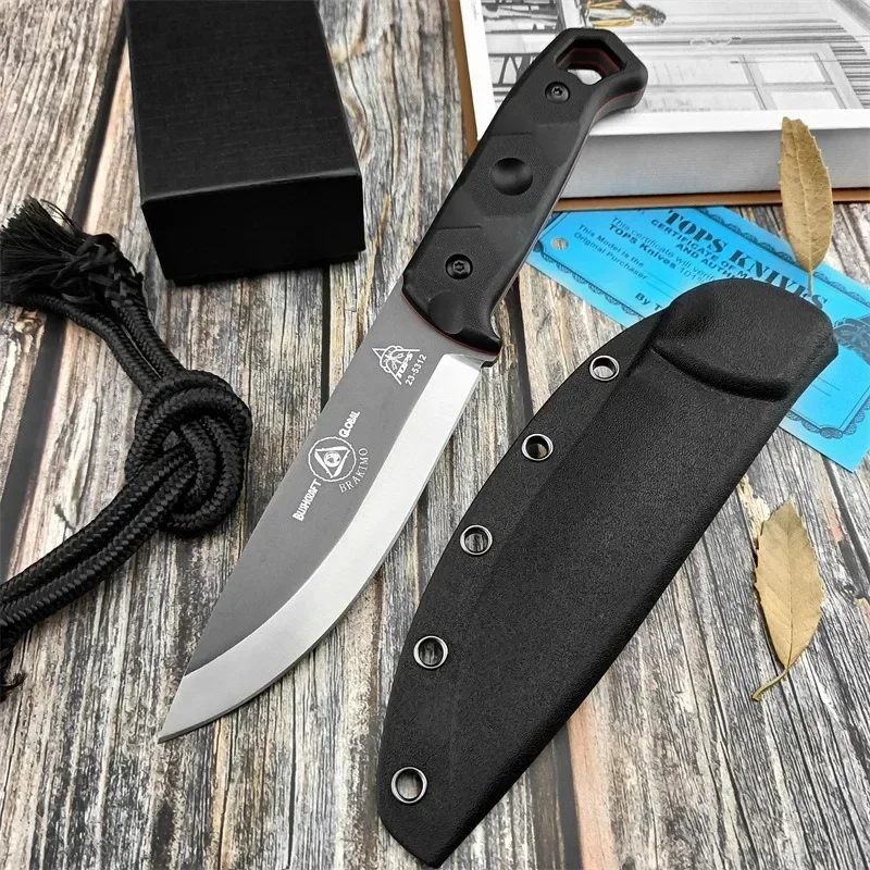 ポータブル D2 鋼固定刃アウトドアサバイバルナイフナイロン - Edc Carry Fixed Blade Knife のレビューと価格