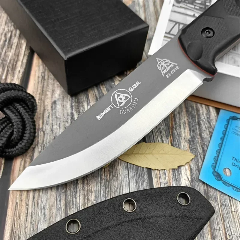 ポータブル D2 鋼固定刃アウトドアサバイバルナイフナイロン - Edc Carry Fixed Blade Knife のレビューと価格