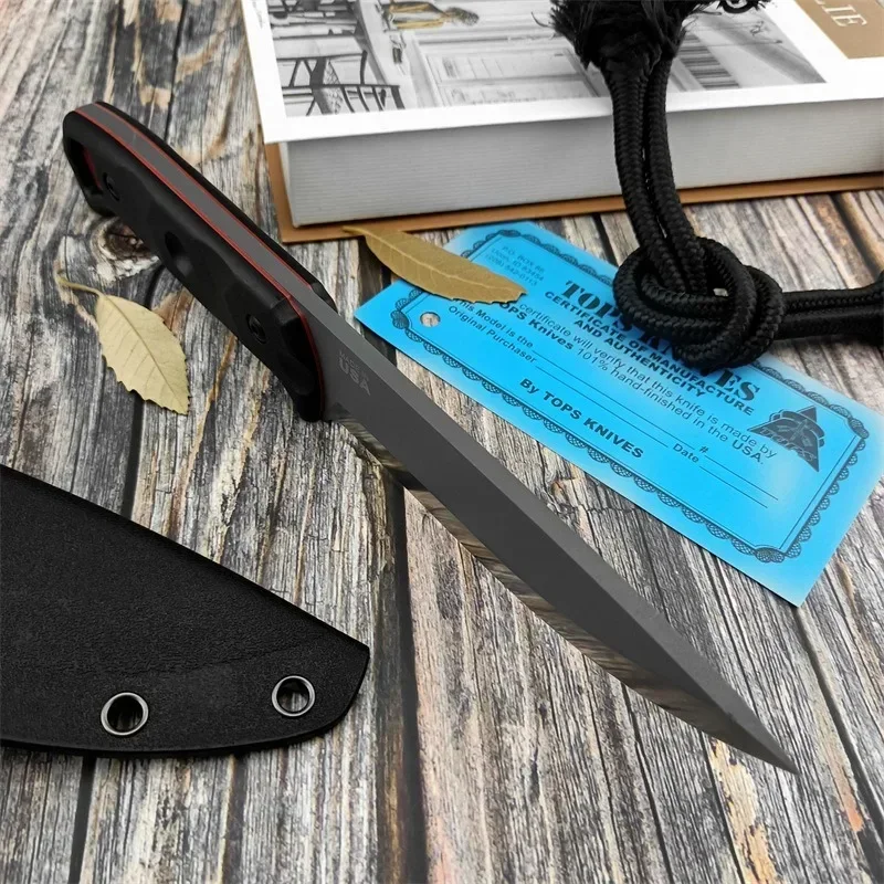 ポータブル D2 鋼固定刃アウトドアサバイバルナイフナイロン - Edc Carry Fixed Blade Knife のレビューと価格