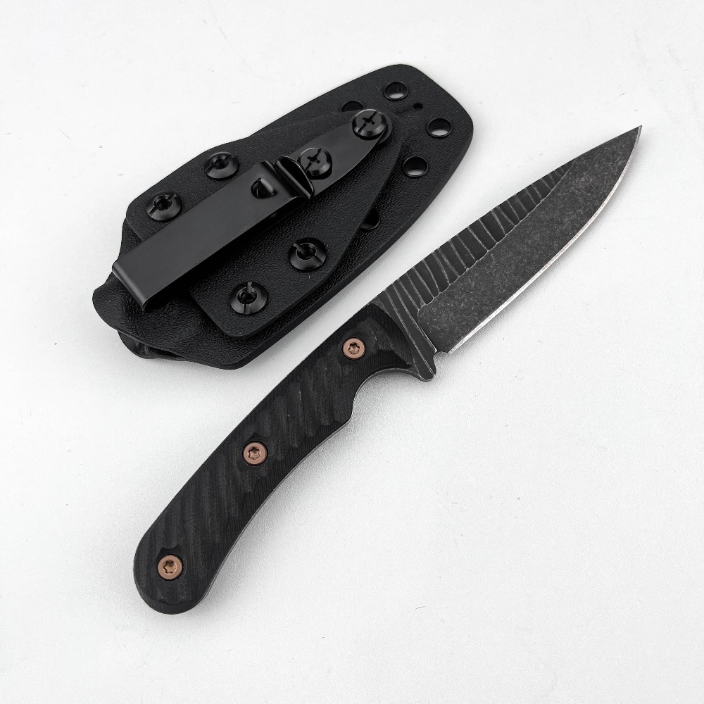 フルタングブッシュクラフトナイフ D2ブレード 滑り止めG1 - Edc Carry Fixed Blade Knife のレビューと価格