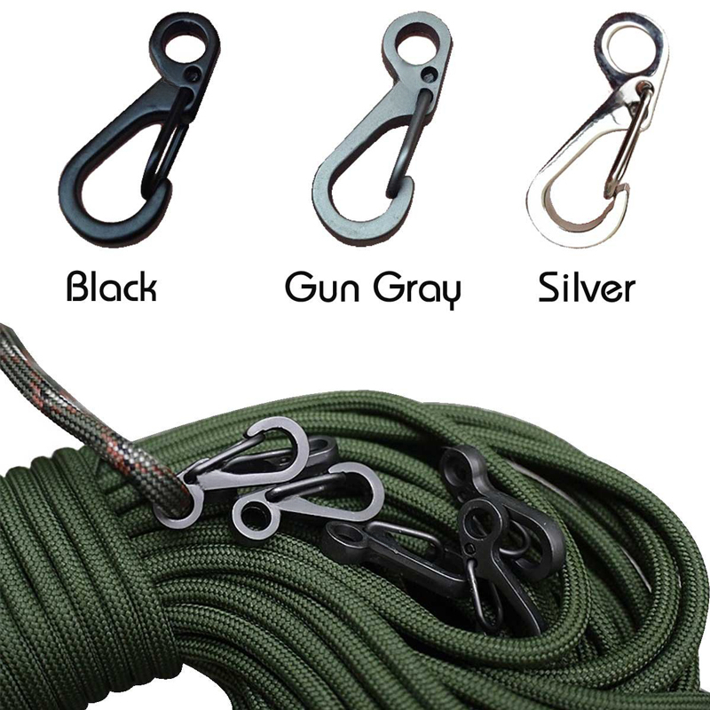 10 ピース/ロットミニカラビナパラコード戦術的なギアフック - Edc Carry Kit のレビューと価格