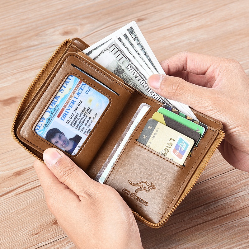 盗難防止磁気防止メンズ財布ファッショナブルなレザー二つ折りマ - Money Clip Magnetic のレビューと価格