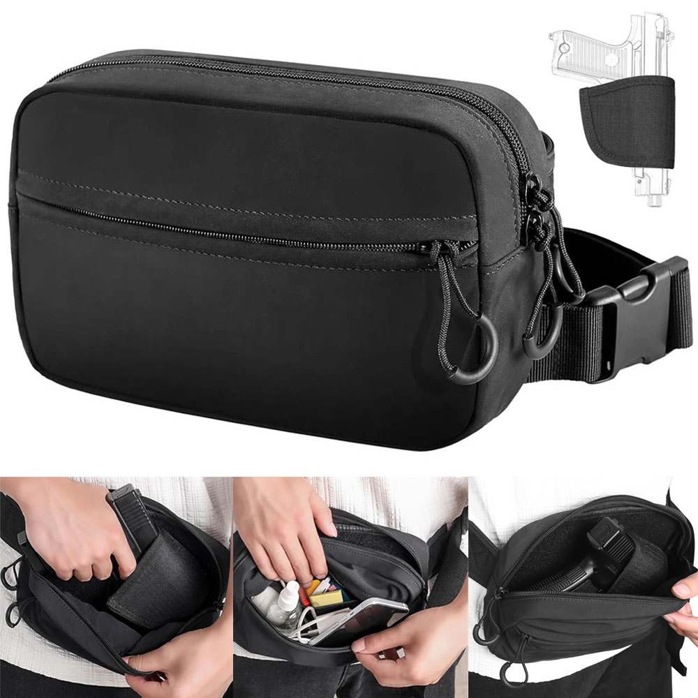 隠しキャリーガンバッグ ピストルハンドガン ウエストホルダー - Edc Concealed Carry Fanny Pack のレビューと価格
