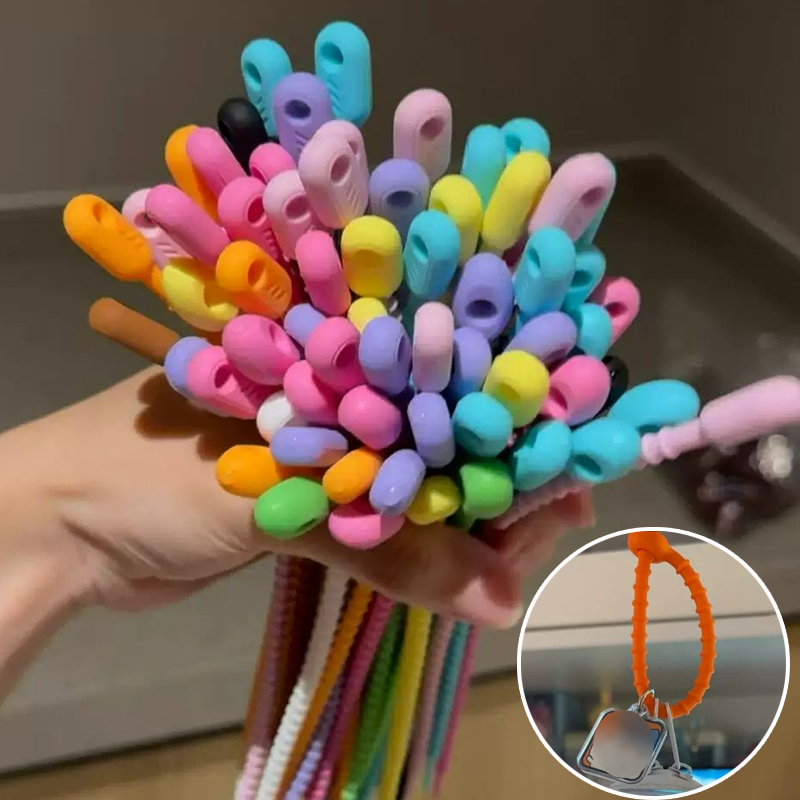 200 ピース/ロットシリコン再利用可能なバッグタイキーホル - Gear Tie Reusable のレビューと価格