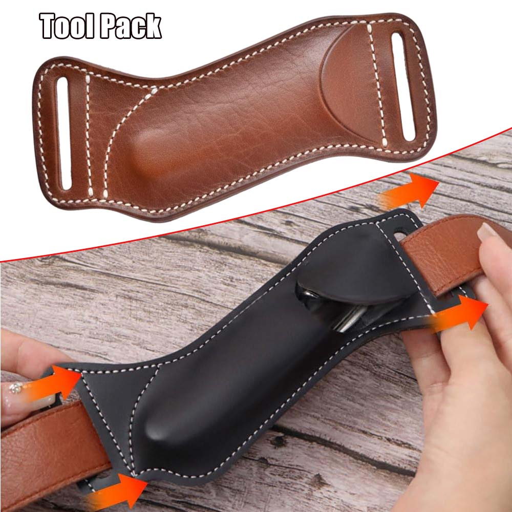 タクティカルツールポーチEDC折りたたみナイフシースウエスト - Edc Carry Belt Leather のレビューと価格