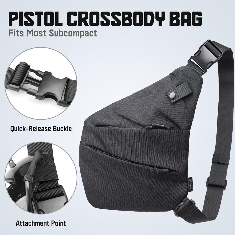 隠し戦術ピストルバッグ,メンズクロスボディバッグ,ピストルケ - Edc Carry Handgun のレビューと価格