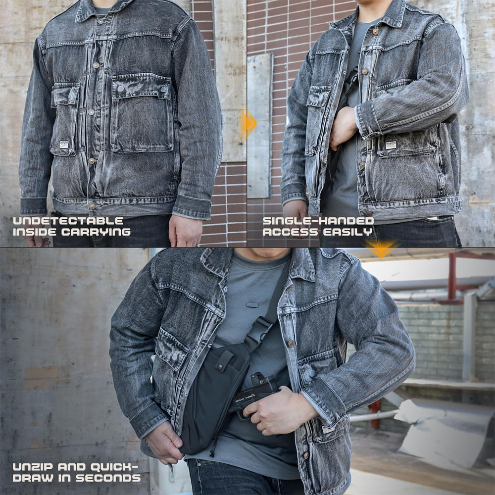 隠し戦術ピストルバッグ,メンズクロスボディバッグ,ピストルケ - Edc Carry Handgun のレビューと価格