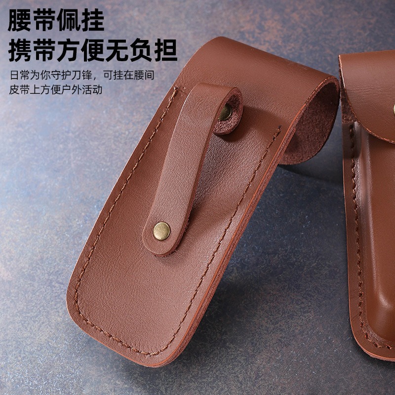 本革ナイフシース 折りたたみナイフ用 ポータブルベルトキャリ - Edc Carry Belt Leather のレビューと価格