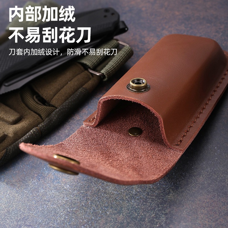 本革ナイフシース 折りたたみナイフ用 ポータブルベルトキャリ - Edc Carry Belt Leather のレビューと価格