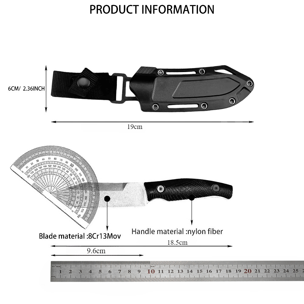 KS 1083 ブラック小型ストレートナイフ - 8Cr13 - Edc Carry Fixed Blade Knife のレビューと価格