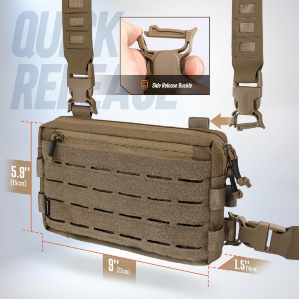 ファッション 1000D ナイロン男性チェストバッグ反射スト - Edc Carry Items のレビューと価格