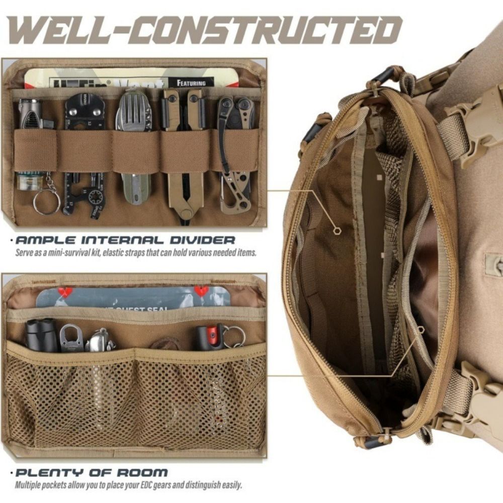 ファッション 1000D ナイロン男性チェストバッグ反射スト - Edc Carry Items のレビューと価格