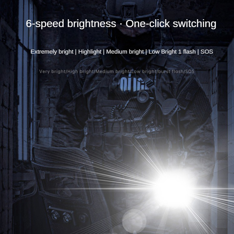 ポータブルLED懐中電灯,USB充電式,戦術的な懐中電灯,自 - Edc Day Carry のレビューと価格