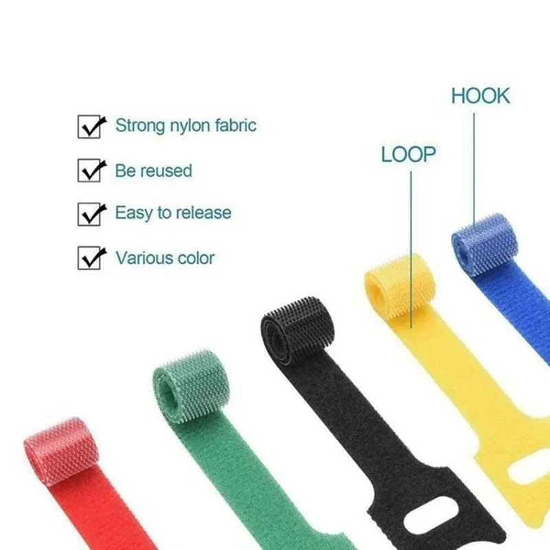 10/30/50 個再利用可能なフックとループケーブルタイ固 - Gear Tie Reusable のレビューと価格