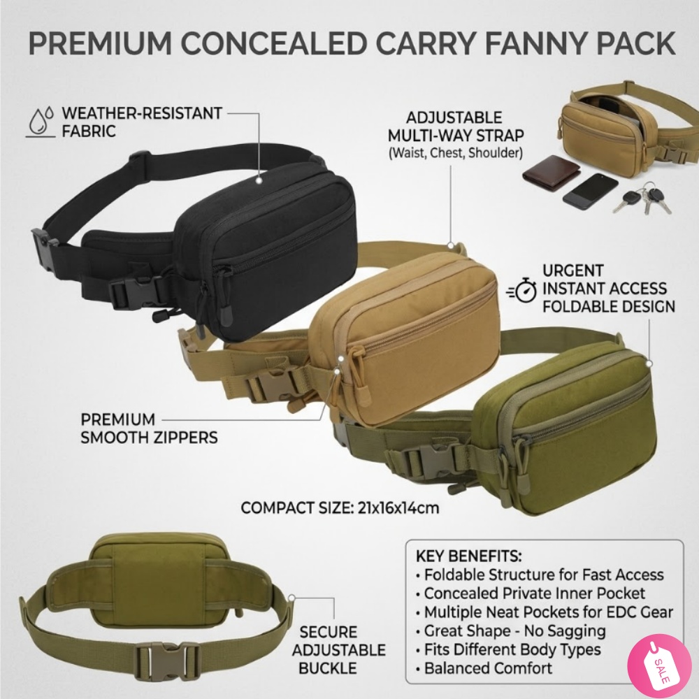 戦術的な隠しキャリーファニーパック メンズウエストバッグ 防 - Edc Concealed Carry Fanny Pack のレビューと価格