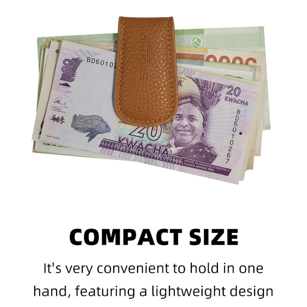 高級牛革製マグネット式財布 ミニマリストマネーホルダー スリ - Money Clip Magnetic のレビューと価格