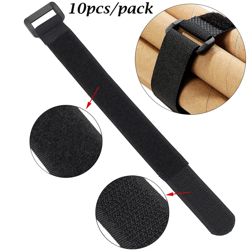 フックとループ留めのナイロン製自転車タイ,10個,粘着ストラ - Gear Tie Reusable のレビューと価格