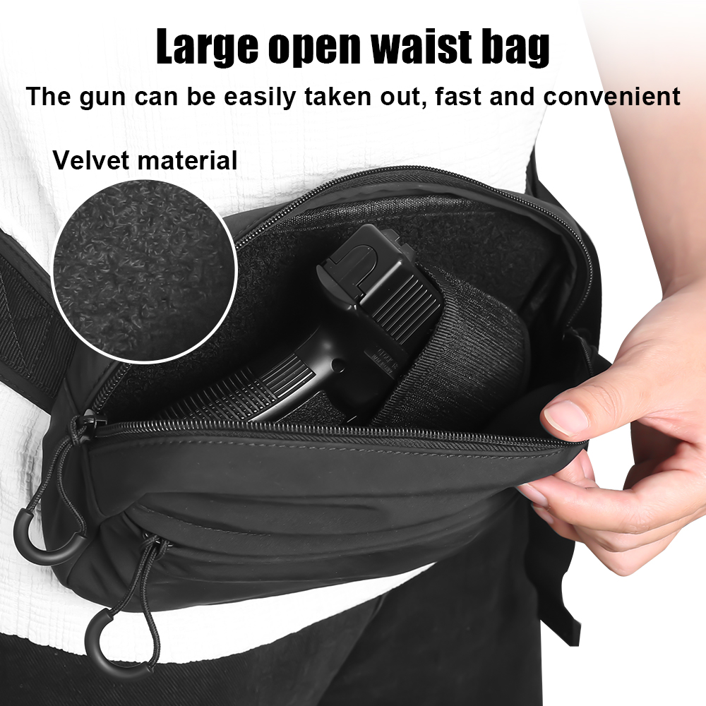 タクティカルクロスボディバッグ ピストルウエストパック 隠し - Edc Concealed Carry Fanny Pack のレビューと価格