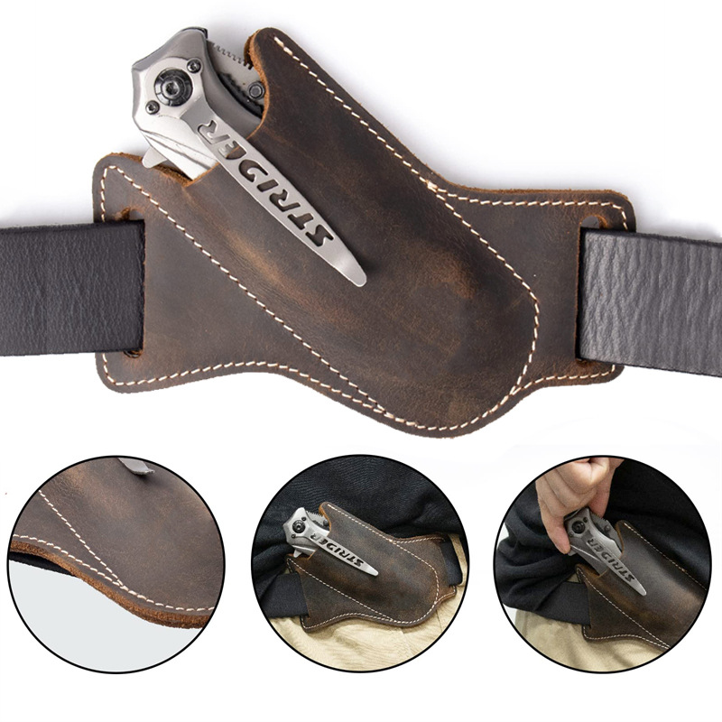 EDCアウトドアサバイバルツールポーチ戦術ウエストキャリー折 - Edc Carry Belt Leather のレビューと価格