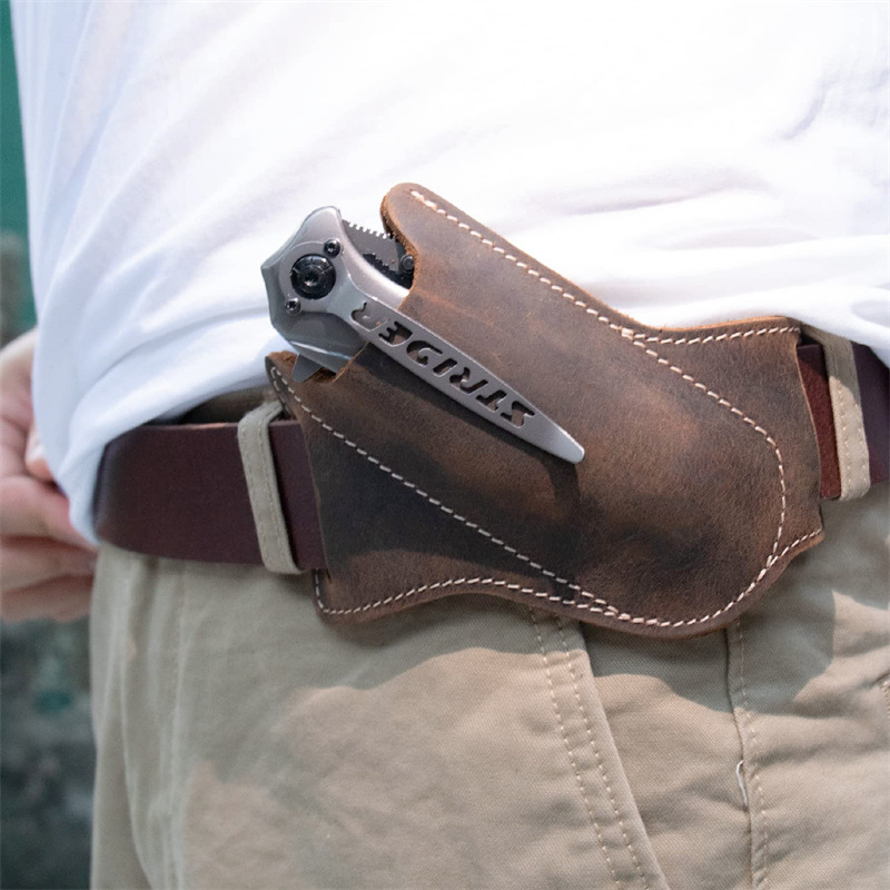 EDCアウトドアサバイバルツールポーチ戦術ウエストキャリー折 - Edc Carry Belt Leather のレビューと価格