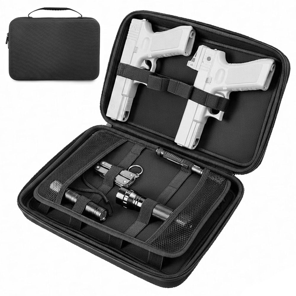 戦術的なピストルガンケースデュアルガン収納バッグ隠しキャリー - Appendix Carry Edc のレビューと価格