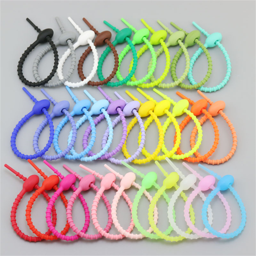 10 ピース/ロットマルチカラーシリコーン再利用可能なバッグ - Gear Tie Reusable のレビューと価格