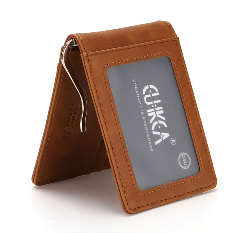 Rfidメンズレザースリムbifoldマネークリップウォレッ - Money Clip Magnetic のレビューと価格