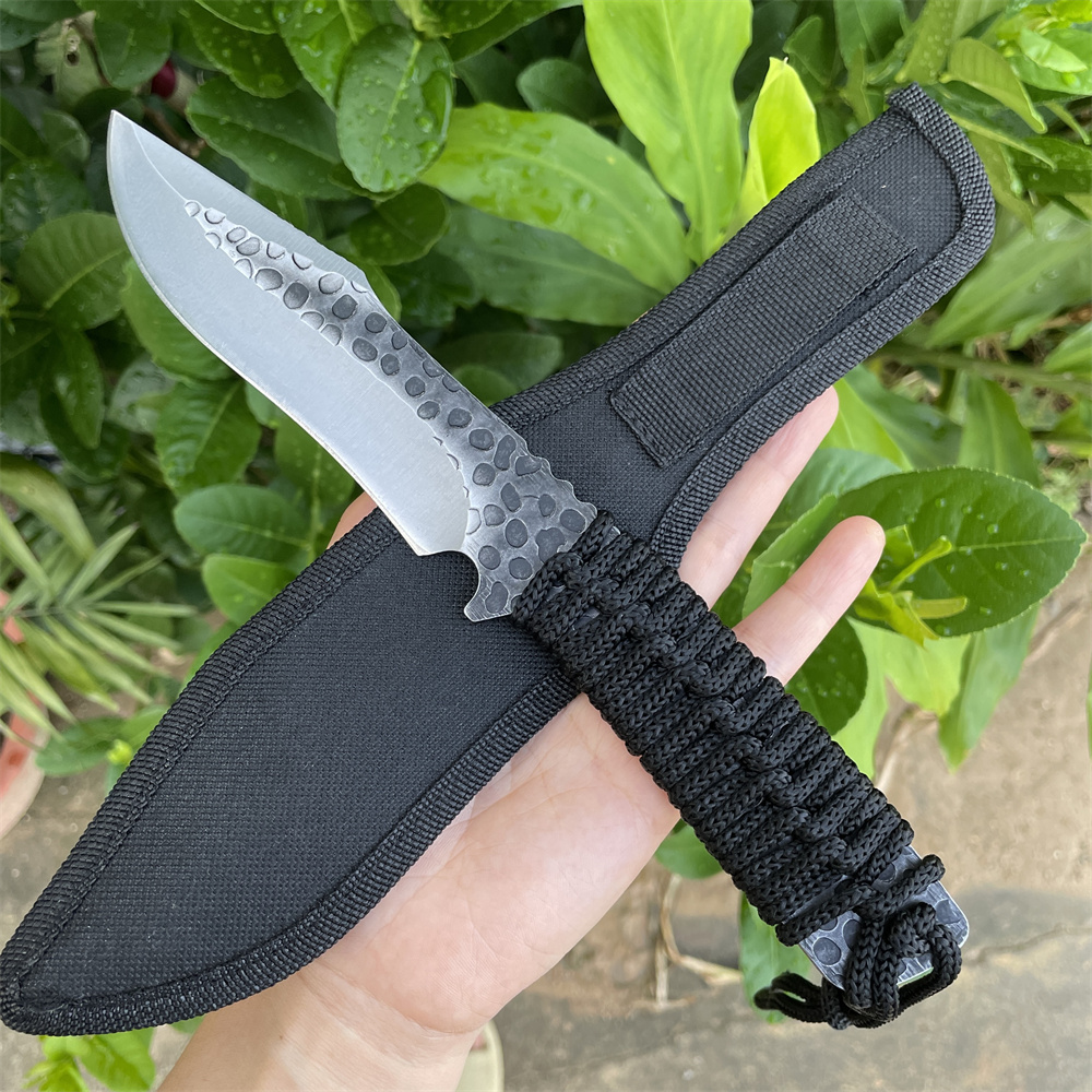 鍛造8cr13movブレードポケットナイフアウトドアフィール - Edc Carry Fixed Blade Knife のレビューと価格