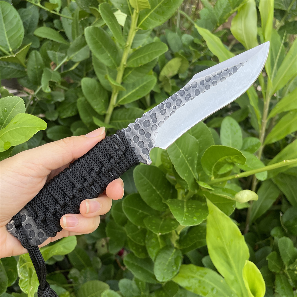 鍛造8cr13movブレードポケットナイフアウトドアフィール - Edc Carry Fixed Blade Knife のレビューと価格