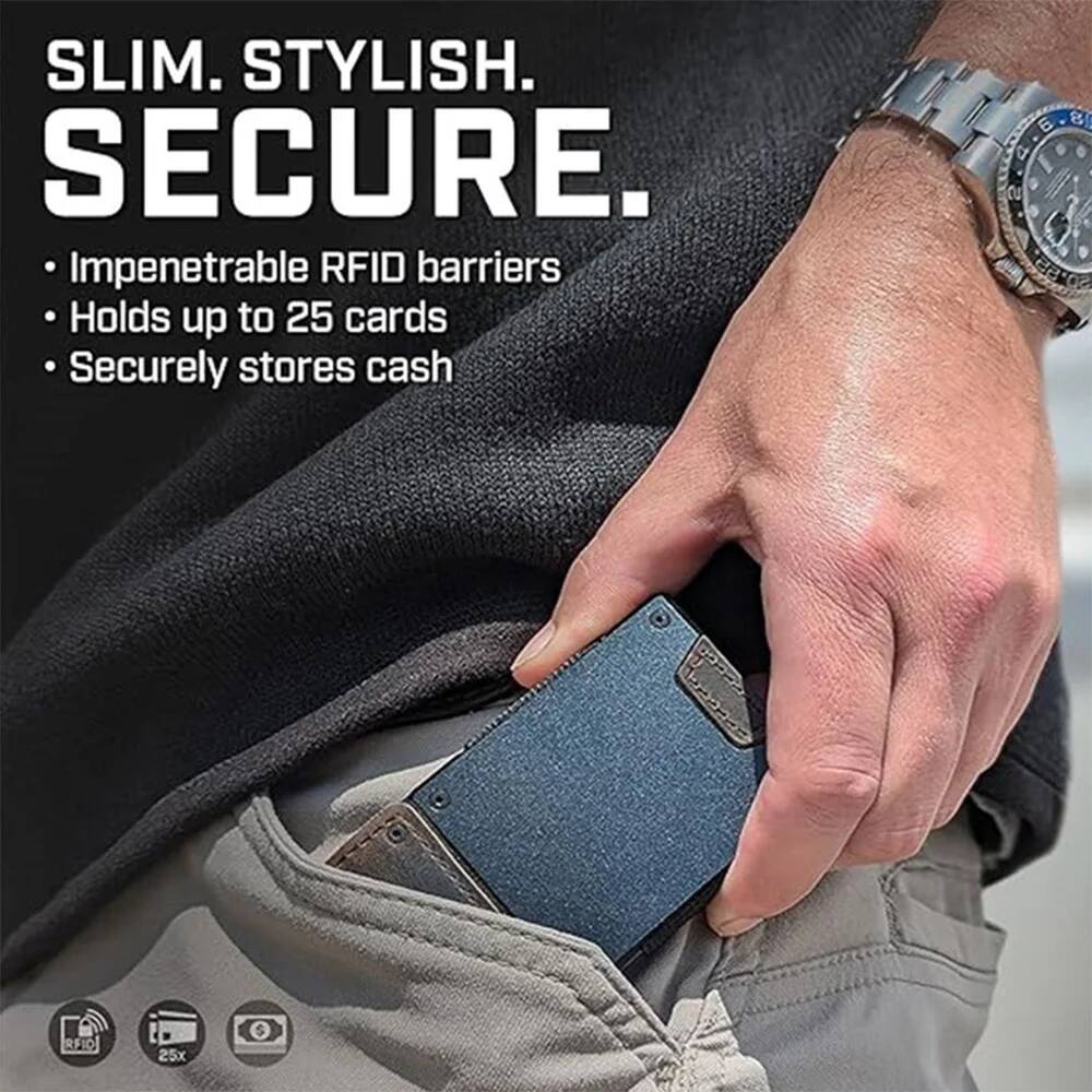 OUIO メンズ RFID ブロッキング ミニマリスト レザ - Money Clip Magnetic のレビューと価格