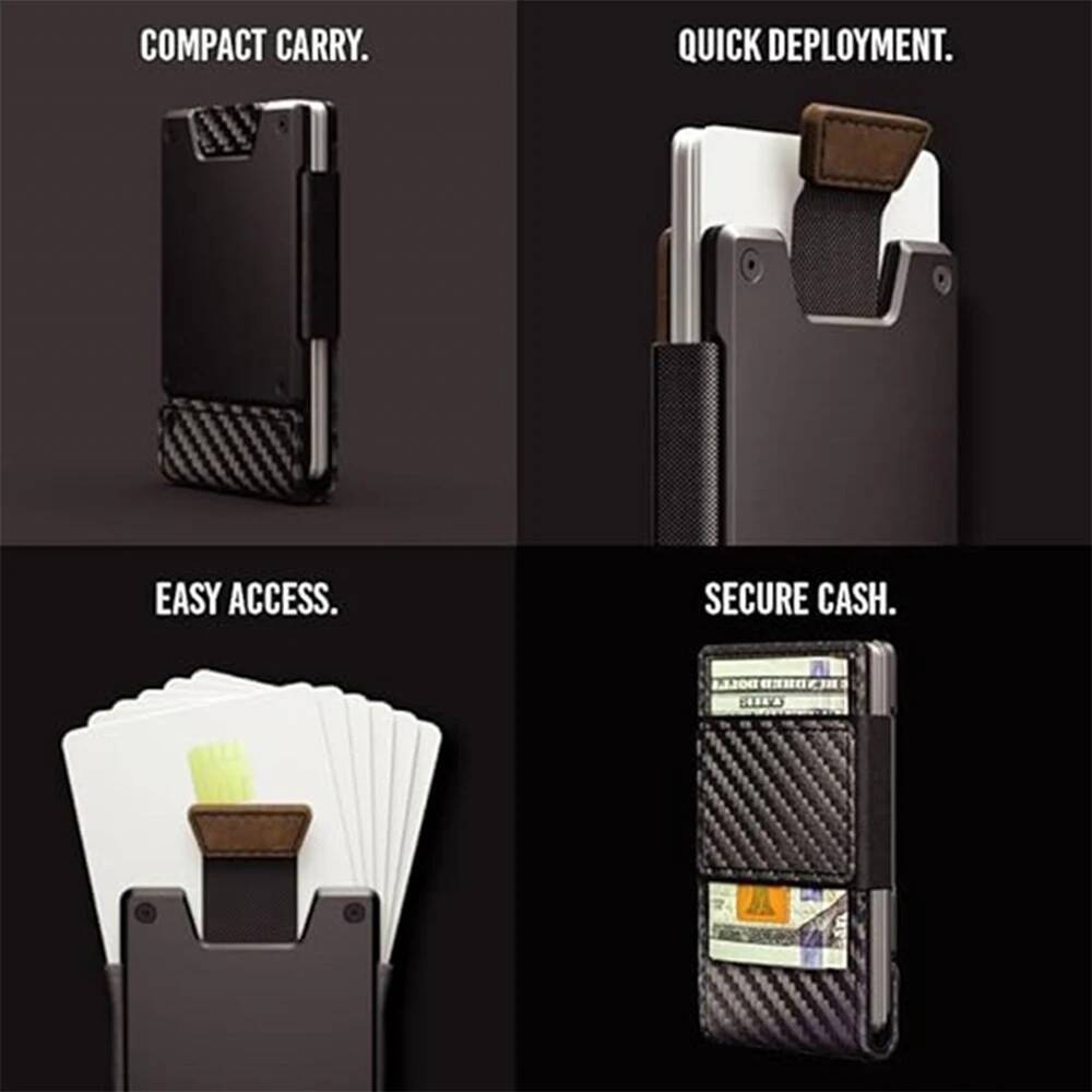 OUIO メンズ RFID ブロッキング ミニマリスト レザ - Money Clip Magnetic のレビューと価格