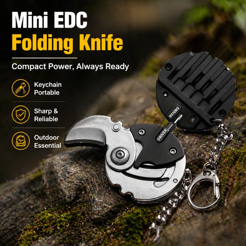 コインポケットアウトドア折りたたみナイフシャープポータブルポ - Edc Carry Coins のレビューと価格