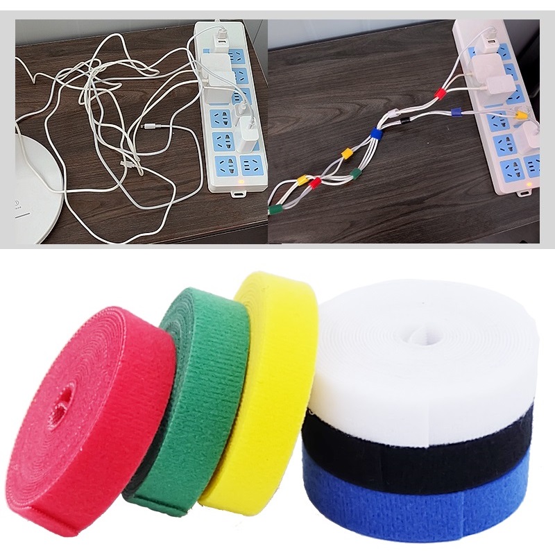 1/5 メートルケーブルタイ再利用可能な粘着フックループバン - Gear Tie Reusable のレビューと価格