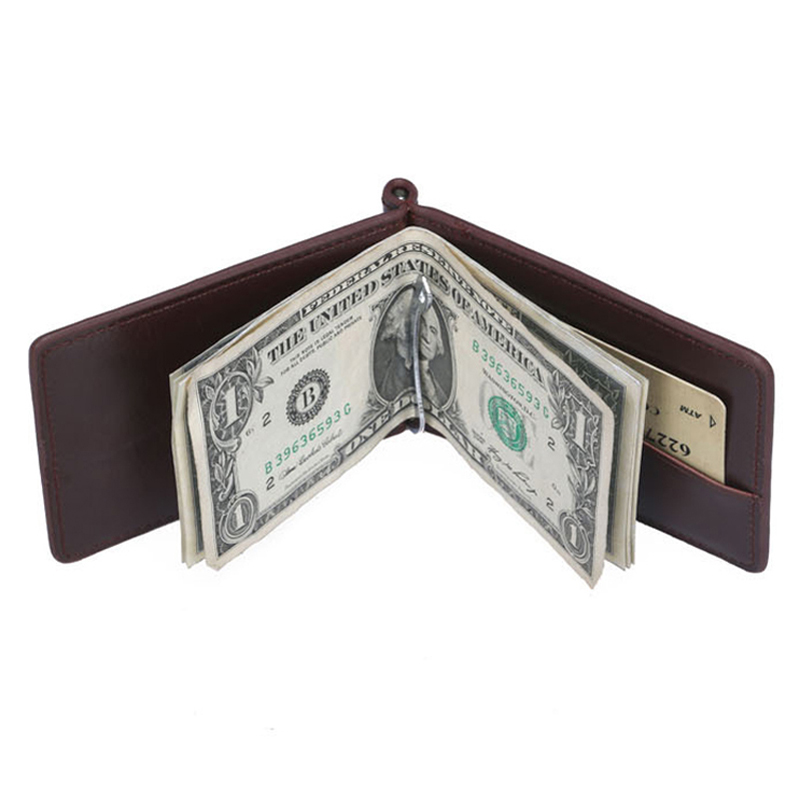 新しいミニメンズレザーマネークリップ財布コインポケット付き薄 - Money Clip Magnetic のレビューと価格